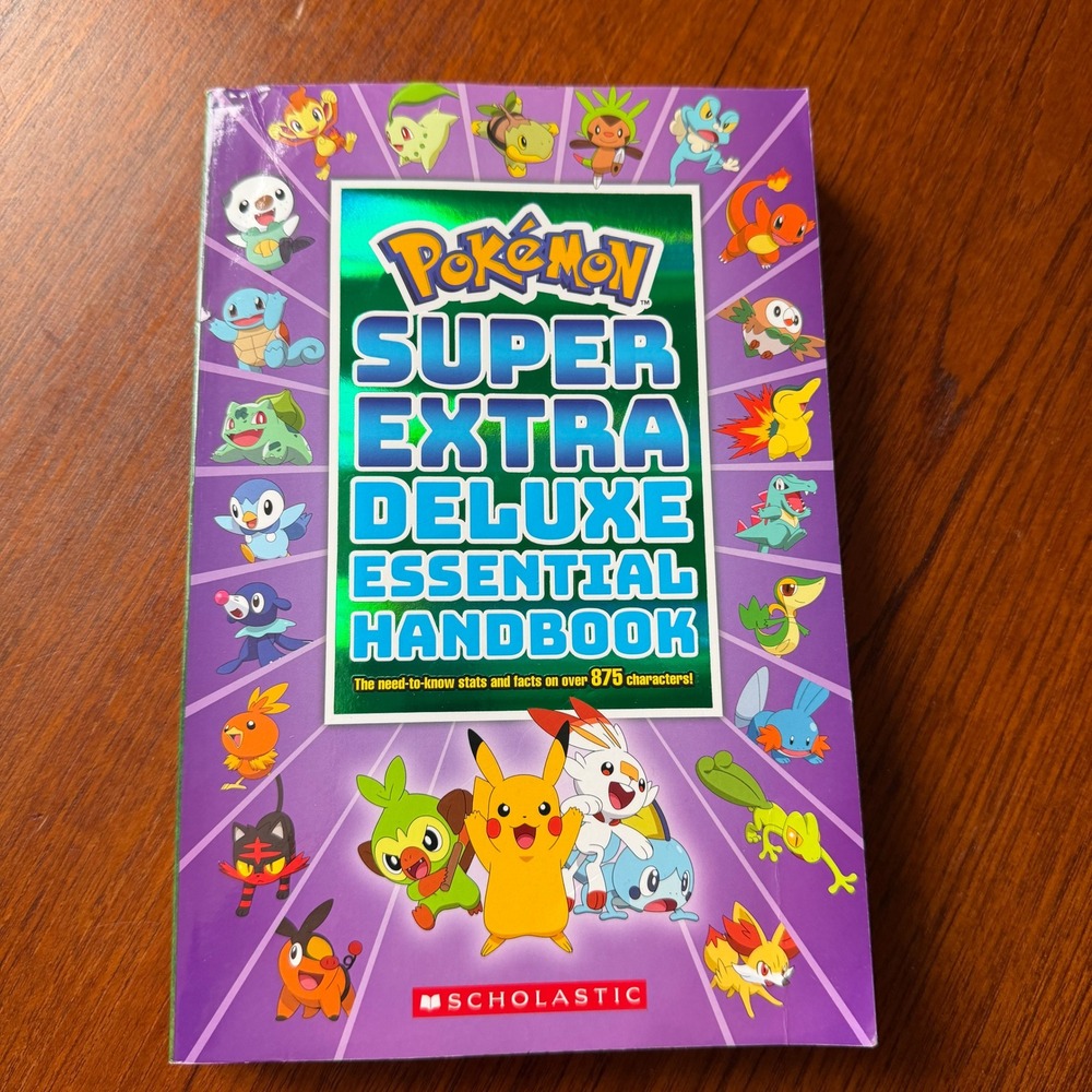 Scholastic Pokemon Super Extra Deluxe Essential Handbook 875+ Characters Guide